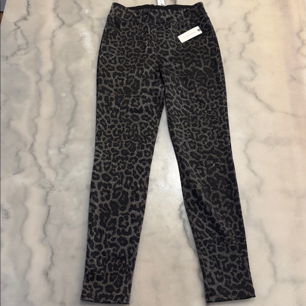 Sanctuary X Anthropologie Runway Shimmer Leopard Print Pants - Picture 2 of 8